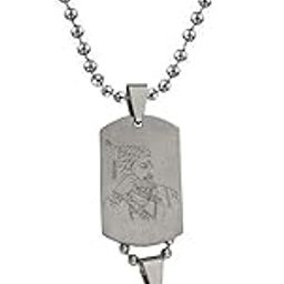 Chatrapati Shivaji Maharaj Dubble Charm Locket Silver Stainless Steel Necklace Pendant for Men and Women-image-93