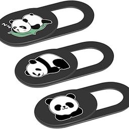 Webcam Camera Cover Slide 0.02-Inch Ultra-Thin Cute Panda Camera Cover for MacBook, iMac, Laptop, PC, iPad, iPhone, Smartphone, Protect Your Visual Privacy (Panda-Black)-image-62