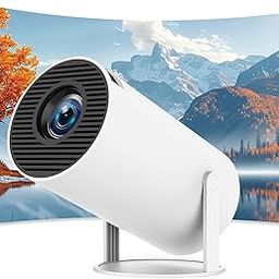 Smart Mini Projector 4K 5G WiFi, Big Screen Experience 5.0 Bluetooth Movie Projector Compatible With130 ANSI Screen Mirroring, 3 Watts SpeakerAndroidWindows/TV Stick/HDMI/USB/Audio-picture-2