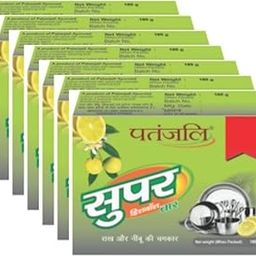 PATANJALI Super Dish Wash Bar - (Pack of 7) - (Total 1120GM, Each 160GM) Dishwash Bar (7 x 160 g)-12