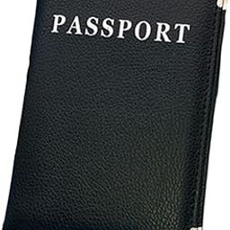 Passport Holder Cover, Universal Passport Protector for Women and Men Travel Essentials, PU Leather Travel Wallet Case Organiser for Passport, Business Cards, Credit Cards, Boarding Passes, Black, One-image-9