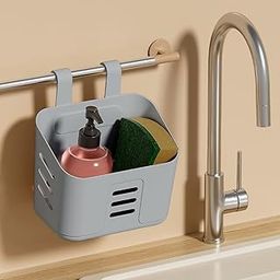 Cortina Plastic Hanging Baskets With Hooks Cabinet Door,Bedside, Toothbrush Holder Versatile Storage Baskets For Home Organization Essential Bathroom Accessories [Medium,Grey]-image-5