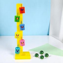 Your Store We Deliver Smiles Marble Run Track with Tilting Buckets and Marbles, Smiley Face Slider Tree Design, Educational Party Game, Gift for Kids 3+-picture-2