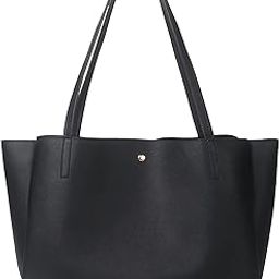 Pure Vegan Leather Tote Bag for Women, Fully Embossed, Handbag, Shoulder Bag, Black-image-22