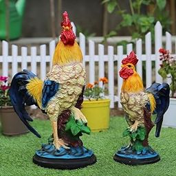 Wonderland Set of 2 Resin Hens Statue for Garden Decor-image-18