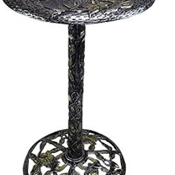 Oakland Living AZTWINBIRDS-BB Bird Bath, one size, Silver, Black, Gold-image-4