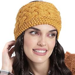 Headband Earwarmers for Winters | Handmade/Crocheted with Good Woolen Unisex Earwarmer Earmuffs Earcap Earcover Soft Headwrap Warm Winter Accessories (2600 Yellow Criss cross)-image-98