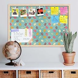ArtzFolio Baby Elephants D1 | Bulletin Board Notice Pin Board | Vision Soft Board Combo with Thumb Push Pins & Sticky Notes | Natural Brown Frame | 36 x 24 inch (91 x 61 cms)-image-72