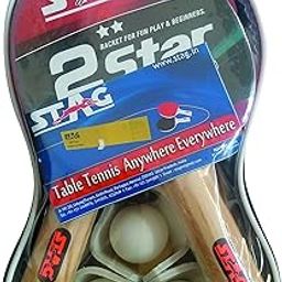 STAG 2 Star Anywhere Everywhere Table Tennis Playset | 4 Racquets, 3 Balls (White) & 1 Net, (Model: 2STAR-Set WH)-picture-17