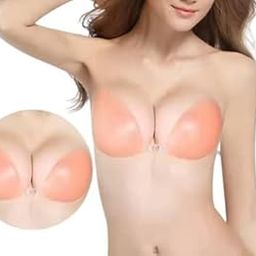 Women Adhesive Bra Reusable Strapless Self Silicone Push-Up Invisible Sticky Bras for Backless & Off Shoulder Dress.-picture-25