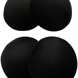 WOMEN COTTON ROUND SHAPE 2 PAIR BRA CUP PAD 30 (black)-PACK OF 2-picture-20