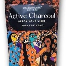 Nomadique Arromaz Active Charcoal Aura & Bath Salt | Aura Clean, Bath, Foot, Body, Muscle Aches, Pain Relief | Relaxing | Artisanal, Hand Made Moisturised, Soft, Hydrated Skin | Essential Oils | Pure & Natural | 200g (Pack of 1)-image-19