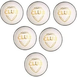 RANAC Sports Club Leather Cricket Ball, Pack of 6 (White)-image-4