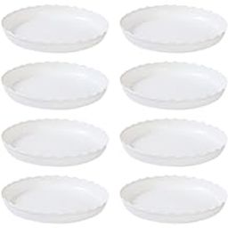 UJEAVETTE 12x Plant Saucer Traditional Heavy Sturdy Indoor and Outdoor Dish Water Tray S White-image-48