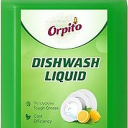 ORPITO Dishwash Gel Yellow Lemon & active salt, Refreshing, Antibacterial, Leaves no residue,Fast Cleaner for all types of Utensils, Dishwasher Liquid, Refill Can (5L) (1, GREEN)-image-97