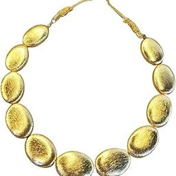 CHICLADDIES Boho Style brass based antitarnish beaded necklace for womens brass bead jewellery adjustable length for womens and girls-image-35