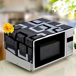 NEWACT Microwave Oven Cover for Kitchen Decor Durable Dustproof Design with 4 Side Pockets for Kitchen Accessories - Grey-picture-27
