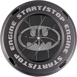CLOUDSALE ; Your Store. Your Place Rotary Car Engine Start Stop Button Gear-Shap, Alloy Metal Ignition Switch Decorative Pust start start switch Engine Cover (Batman Design Silver)-18