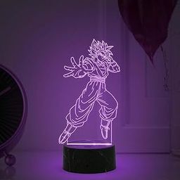 Gift Me Bazar 3D Illusion Anime Led Table Lamp Birthday Gift for Kids & Anime Lover | 7 Color Changing Light & On/Off Touch Button | Anime Home Decor Light (Goku156)-picture-11