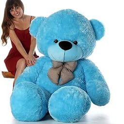 ToYBULK Teddy Bear, Teddy Bear 4 Feet for Girls, Soft Toys for Girls, Big Teddy Bear, Toys for Girls/Wife/Girlfriend/Husband, (4 Feet, SkyBlue)-16
