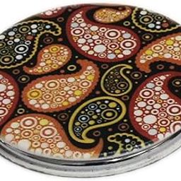 Pink Flamingo Round Dual Magnification Folding Compact Makeup Mirror-53