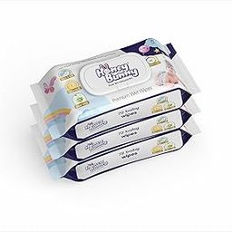 Honey Bunny Premium Wet wipes with aloe vera & Vitamin E (216 Wipes) Pack of 3-image-28