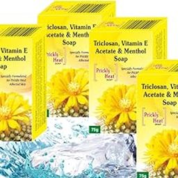 Pil Prickly Heat Soap | Medicated Soap with Triclosan | Anti Bacterial & Anti Inflammatory | Treats Rashes & Itchiness | 75 g Each (Pack of 4)-image-93