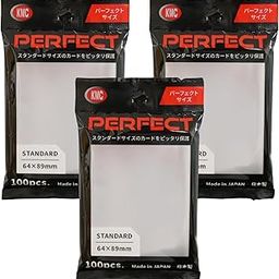 KMC 100 pochettes Card Barrier Perfect Size Soft Sleeves, 3 Packs/Total 300 pochettes [Komainu-Dou O-23