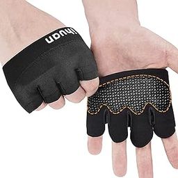 ihuan New Weight Lifting Gym Workout Gloves Men & Women, Partial Glove Just for The Calluses Spots, Great for Weightlifting, Exercise, Training, Fitness, Hanging, Pull ups-image-50