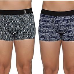 Men's Cotton Printed Trunk - All Over Printed Fabrics | Assorted Multi-Colours | Stylish Designs | Breathable for All Day Comfort | Pack of 2-46