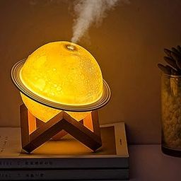 Magic 2 in 1 Moon Lamp Cool Mist Humidifiers Essential Oil Diffuser Aroma Air Humidifier with Led Night Light Colorful Change for Car, Office, Babies, humidifiers for Home-0