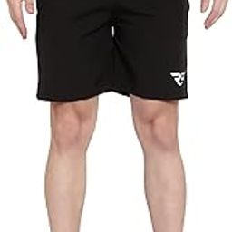 RED-FOST Gym and Running Shorts for Men (Black,M)-image-7
