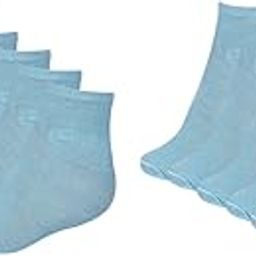 (Pack of 6 Pairs = 12 Socks Women Girls Cotton Lycra Light Blue Sneaker Length Socks No Show Socks-image-96