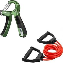 HAND GRIPPER 60KG|WITH A DOUBLE TONING TUBE|RED AND GREEN COLOUR|COMBO KIT|EXERCISE KIT FOR BOTH MEN AND WOMEN.-image-91