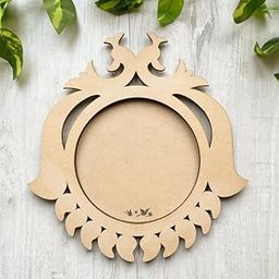 Haoser Wooden MDF Pooja Thali Platter Abstract Design, 3 Layered Round Tray for Temple, Diwali Decor, Gifting, Craft, DIY Art – Pine MDF Ready to Paint (12 Inch) (Design-10)-picture-30
