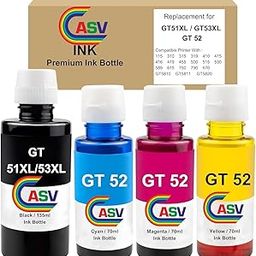 ASV GT53XLsmart Tank Printer 581,210,525,520,521,585,580,670,530,675,720,750,790 Black Tri Color Combo Pack Ink Bottle-image-4