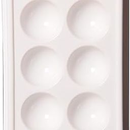 Lucifer Professional Facial Cosmetic Tool Tray Plastic Washable & Stain Proof (6 Cup/Holes) Makeup Mixing Palette Facial Tray for Facial Mask Professional Makeup Mixing Plate (White 1Piece)-19