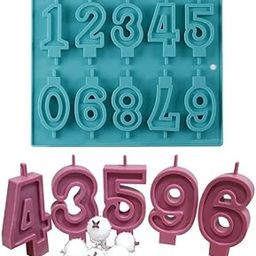 Number Candle Mould for Birthday Cake Decoration, 0-9 Digits, 7.1 x 4.1 x 1 cm Cavities, Silicone-image-44