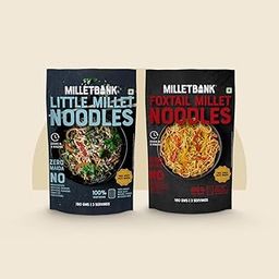 Millet Bank Little Millet and Foxtail Millet Noodles Combo | No Maida, Not Fried, No MSG | Pack of 2-180g Each-image-31