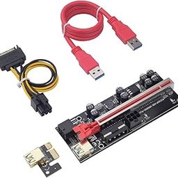Loom Tree PCI-E Riser Card PCIe 1X to 16X USB3.0 Cable for GPU Mining Three interfaces Computer Cables & Connectors | Other Computer Cables-9