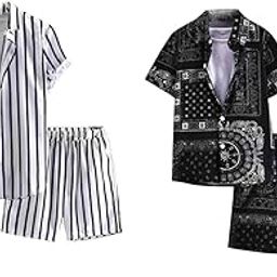 Night Dress for Men || Rayon Multi Printed Night Dress for Women || Summer & Beach Wear for Men || Sleepwear Pajama Set for Men || Vacation || Travel Wear Pack of 2-image-77