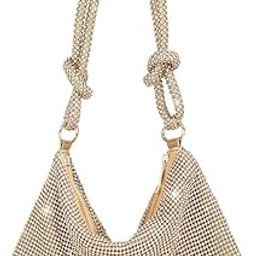 Gold Color Full Rhinestone Crystal Evening Clutch Bag - Sparkling Glitter Handbag with Shiny Shoulder Strap - Elegant Tote for Special Occasions For Women and Girls-image-57