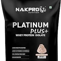 NAKPRO Platinum Plus+ Whey Protein Isolate with Digestive Enzymes | 28g Protein, 6.36g BCAA | Added Vitamins & Minerals (Chocolate Cream, 1 Kg)-12