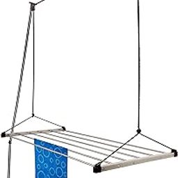 Rainbow Drywell Economy Heavy Duty Stainless Steel (6 Pipe x 8 Feet) with UV Protected Nylon Rope Ceiling Cloth Dryer | Cloth Drying Stand for Balcony | Clothes Stand for Drying-28