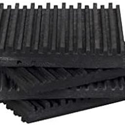 Easyflex Anti Vibration Ribbed Mounting Pads, Rubber Vibration Isolation Pad for Chillers, HVAC, Air Compressor, Washer and Dryer, Air Conditioner Units, Pack of 4 (3" x 3" x 3/8")-31
