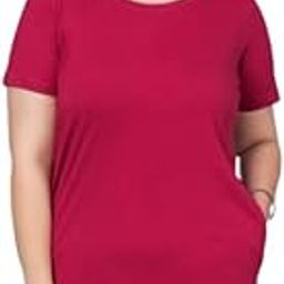 V Neck Cotton Half Sleeves Long Tshirt with 2 Side Pockets for Women | Stretchable Regualr Fit Solid Cotton Tshirts | Casual Tshirts for Women Office Wear | Solid V-Neck Kurti Tshirt-image-77