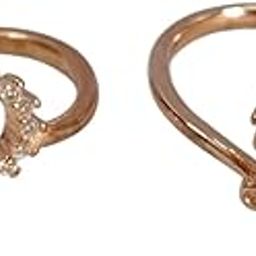 925 Pure Silver Toe Ring with Rose Gold Polish | Open-Top Toering/Bichhiya for Girls & Women (Pack Of 2)-6