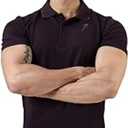 Men's Solid Polo Slim Fit Sports and Gym T-Shirt-image-52