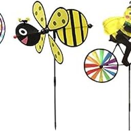 Bnf® 3 Pieces Rainbow 3D Windmill Wind Rotator Whirligig Wheel Yard Garden Decor|Home & Garden|Yard, Garden & Outdoor Living|Garden D?©cor|Windmills & Wind Spinners-image-28