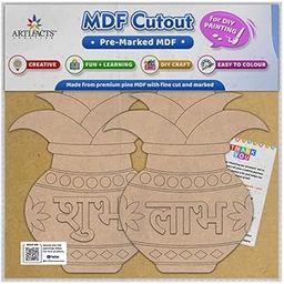 Shubh Labh Kalash | Pre-Marked MDF Cutout for DIY Craft | 10x7 Inch | Ready-to-Paint Art & Craft Activity for Kids & Adults | Perfect for Gifting & Home Decor-image-41
